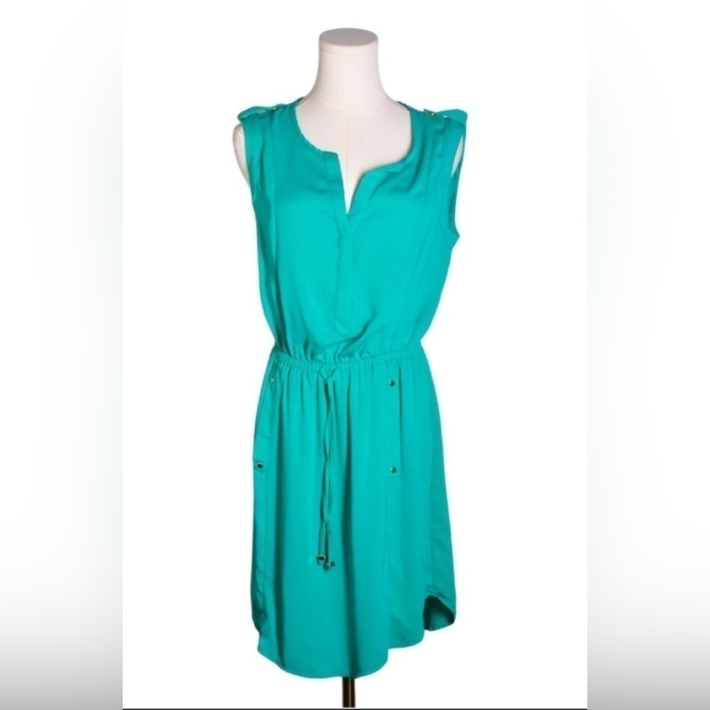 Dynamite Women’s Green Sleeveless Dress with Waist Tie Size XS